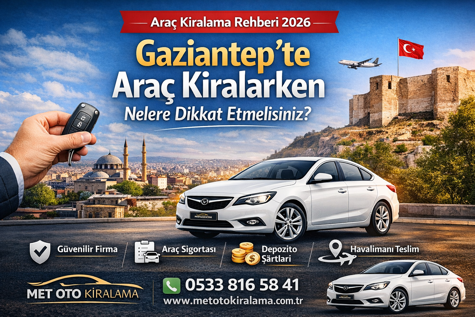 Gaziantep Araç Kiralama Rehberi 2026 Araç Kiralarken Nelere Dikkat Etmelisiniz